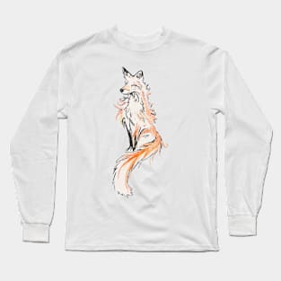 Fox - oil painting Long Sleeve T-Shirt